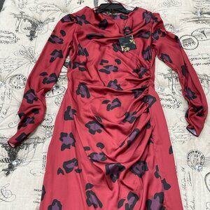 Forest Lily Dress Red Combo